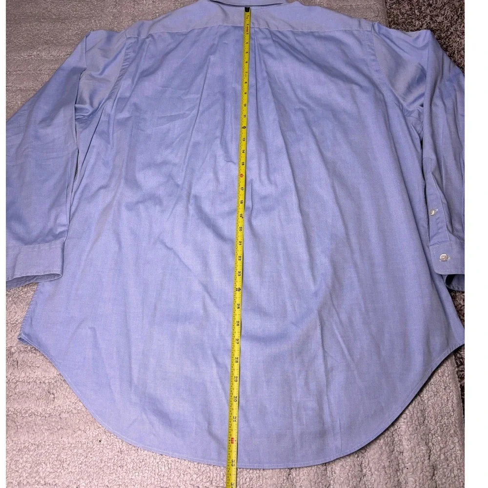 Polo Ralph Lauren Button Down‎ Shirt Mens 16.5 Blue Classic Fit Oxford L/S